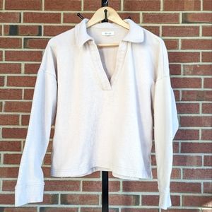 Madewell Collared V-Neck Sweatshirt